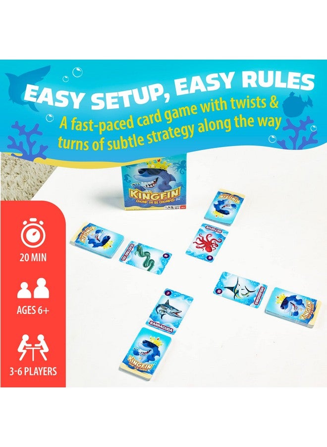 Continuum Games Kingfin Chomped or Be Chomped Card Game for Kids Teens and Adults, 3 to 6 Players, Ages 6 and Up - Image 2