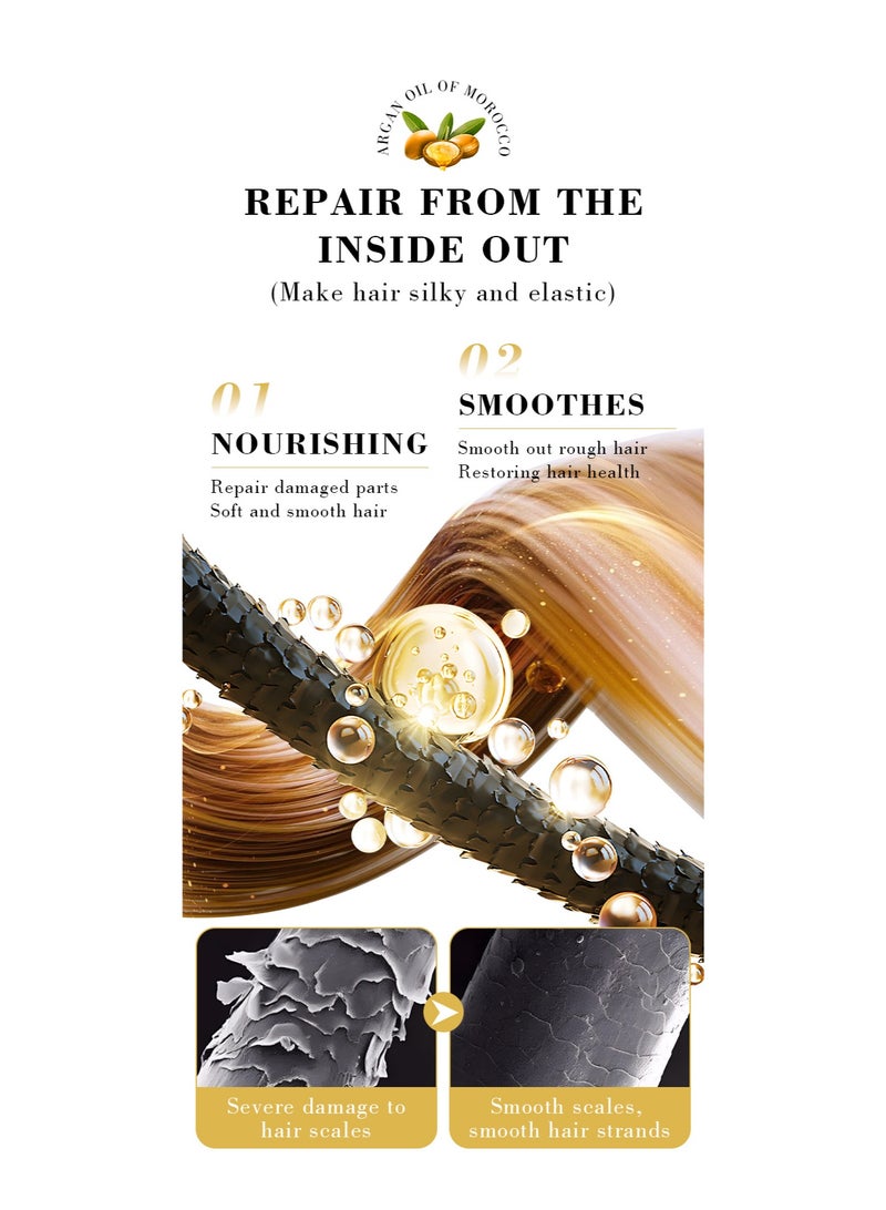 مويكا زيت الأرغان المغربي للشعر والبشرة والجسم، متعدد الاستخدامات، زيت الأرغان المغربي للعناية بالشعر، مناسب لتغذية جذور الشعر وترطيبه وحبس الرطوبة والحد من التجعّد - 100 مل - Image 3