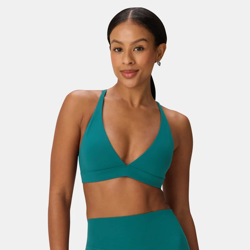 Fabletics Women's PureLuxe Low-Support Triangle Training Sports Bra