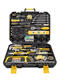 LOOPITYS 168 pieces of mechanical tool set, socket wrench, car repair tool set, hand tool set, toolbox, storage box  - Image 1