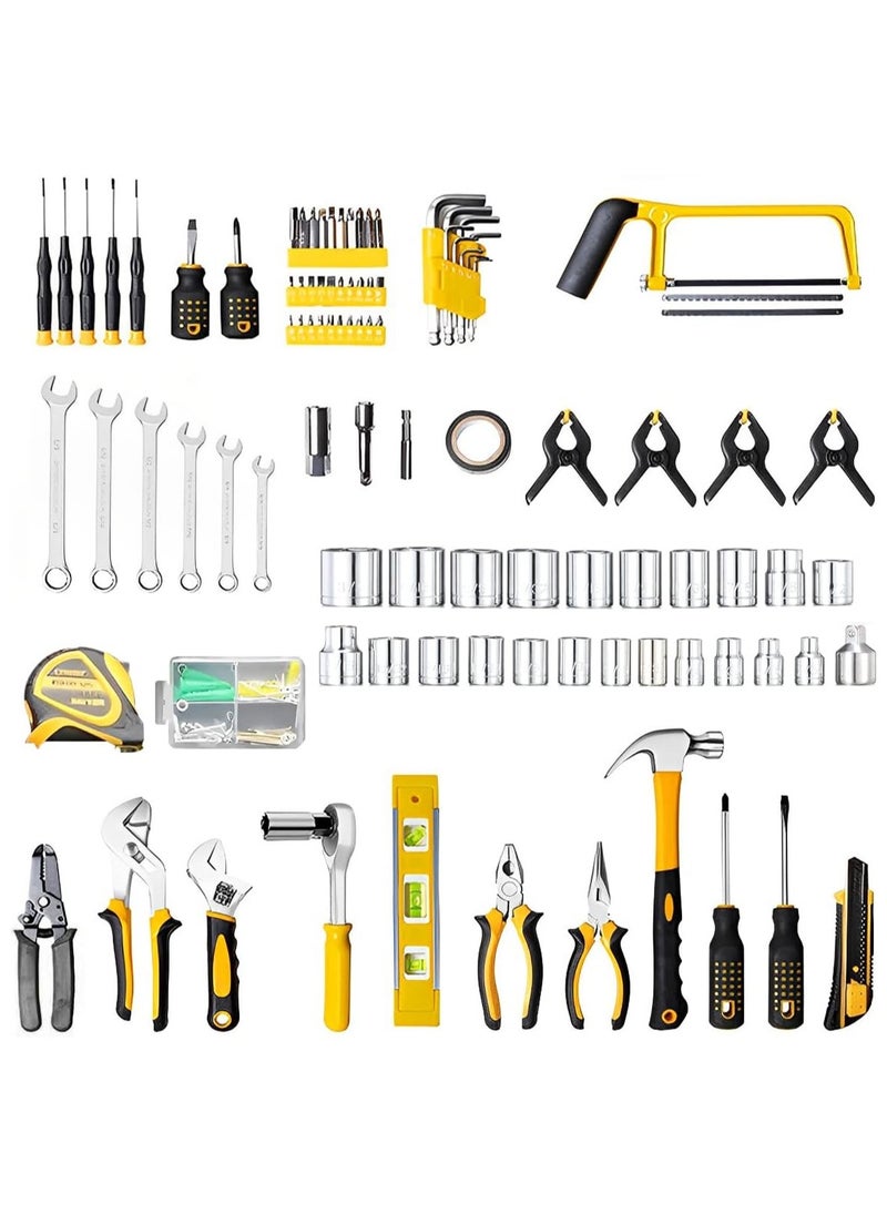 LOOPITYS - 168 pieces of mechanical tool set, socket wrench, car repair tool set, hand tool set, toolbox, storage box - Image 1
