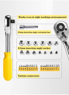 LOOPITYS 168 pieces of mechanical tool set, socket wrench, car repair tool set, hand tool set, toolbox, storage box  - Image 3