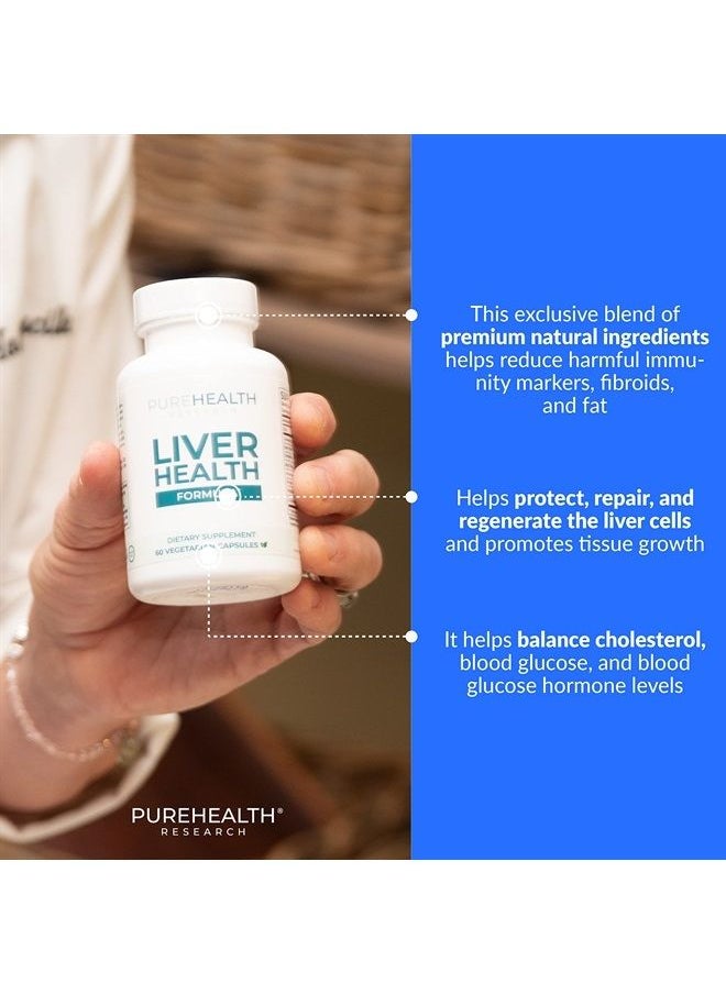 PureHealth Research - Liver Health Detox and Cleanse Supplement - Herbal Blend for Women & Men with Artichoke Extract, Milk Thistle and Dandelion - Liver Support Supplement - 180 Capsules - Image 1