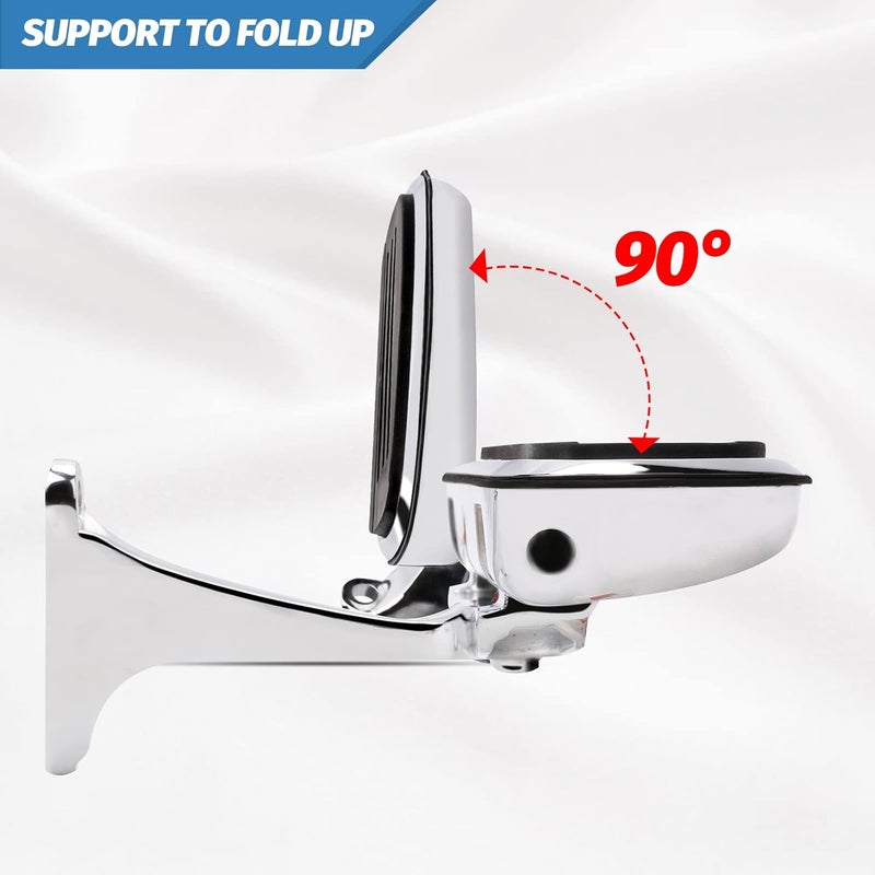 Yikesai Motorcycle Passenger Floorboards - Chromed Streamline Street Glide Footboards with Mount Bracket Kits Replacement for Road King Street Glide Electra Glide Touring Models 1993-2022 - Image 4