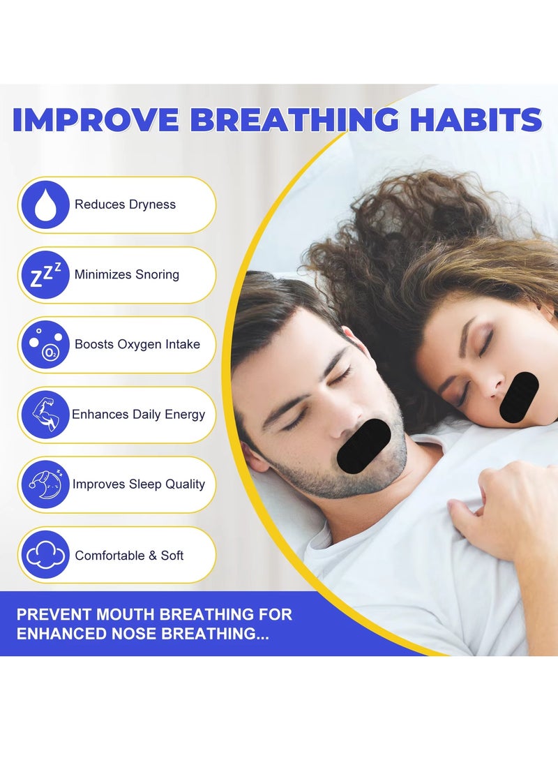 VOGSIG - 30 Patches Good Night Tape Mouth Tape Sleep Strips Soft and Comfortable Gentle and Secure Adhesive Sleep Mouth Tape Anti Snoring Less Mouth Breathing Odour Free Sleep Strips Mouth Tape - Image 1