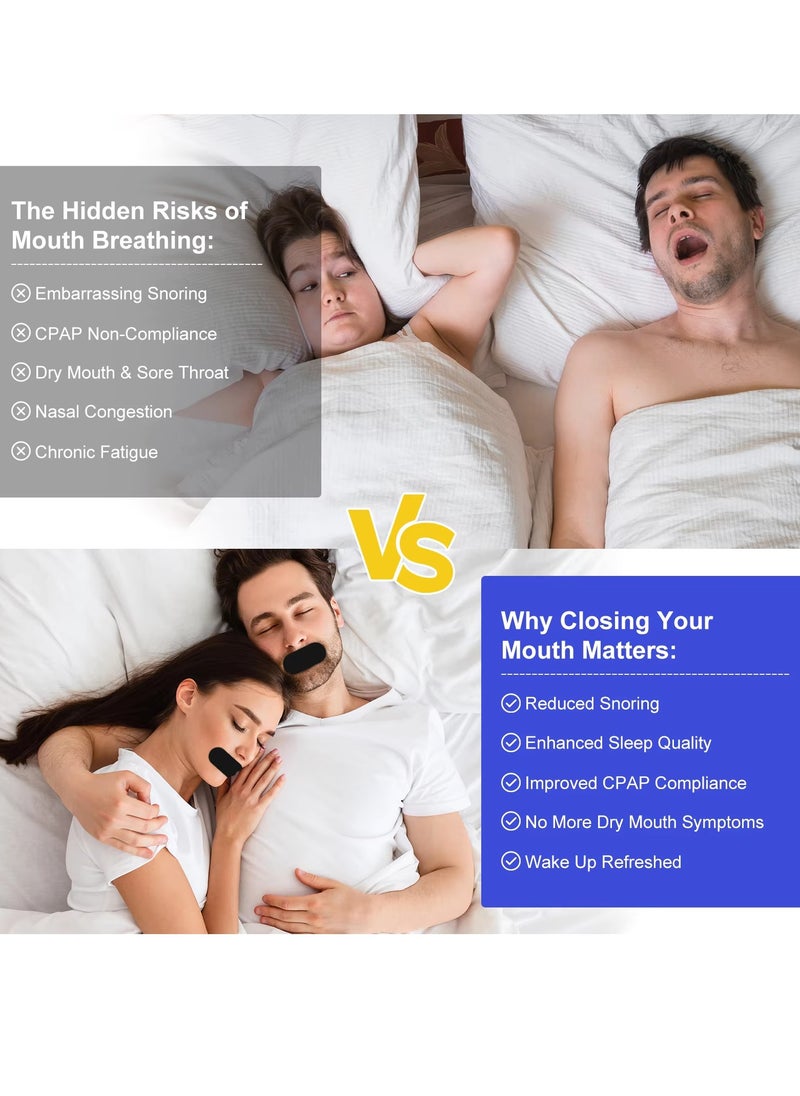 VOGSIG - 30 Patches Good Night Tape Mouth Tape Sleep Strips Soft and Comfortable Gentle and Secure Adhesive Sleep Mouth Tape Anti Snoring Less Mouth Breathing Odour Free Sleep Strips Mouth Tape - Image 1