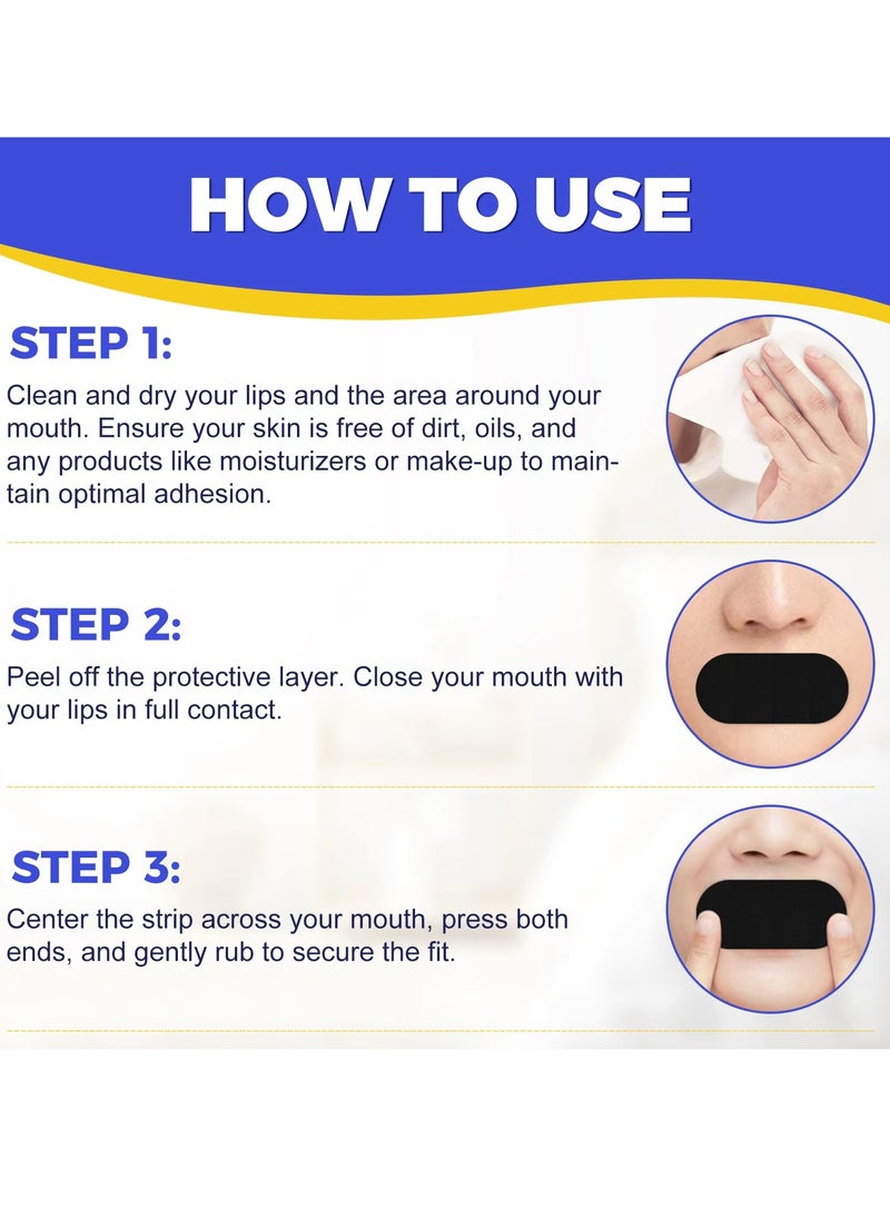 VOGSIG - 30 Patches Good Night Tape Mouth Tape Sleep Strips Soft and Comfortable Gentle and Secure Adhesive Sleep Mouth Tape Anti Snoring Less Mouth Breathing Odour Free Sleep Strips Mouth Tape - Image 1