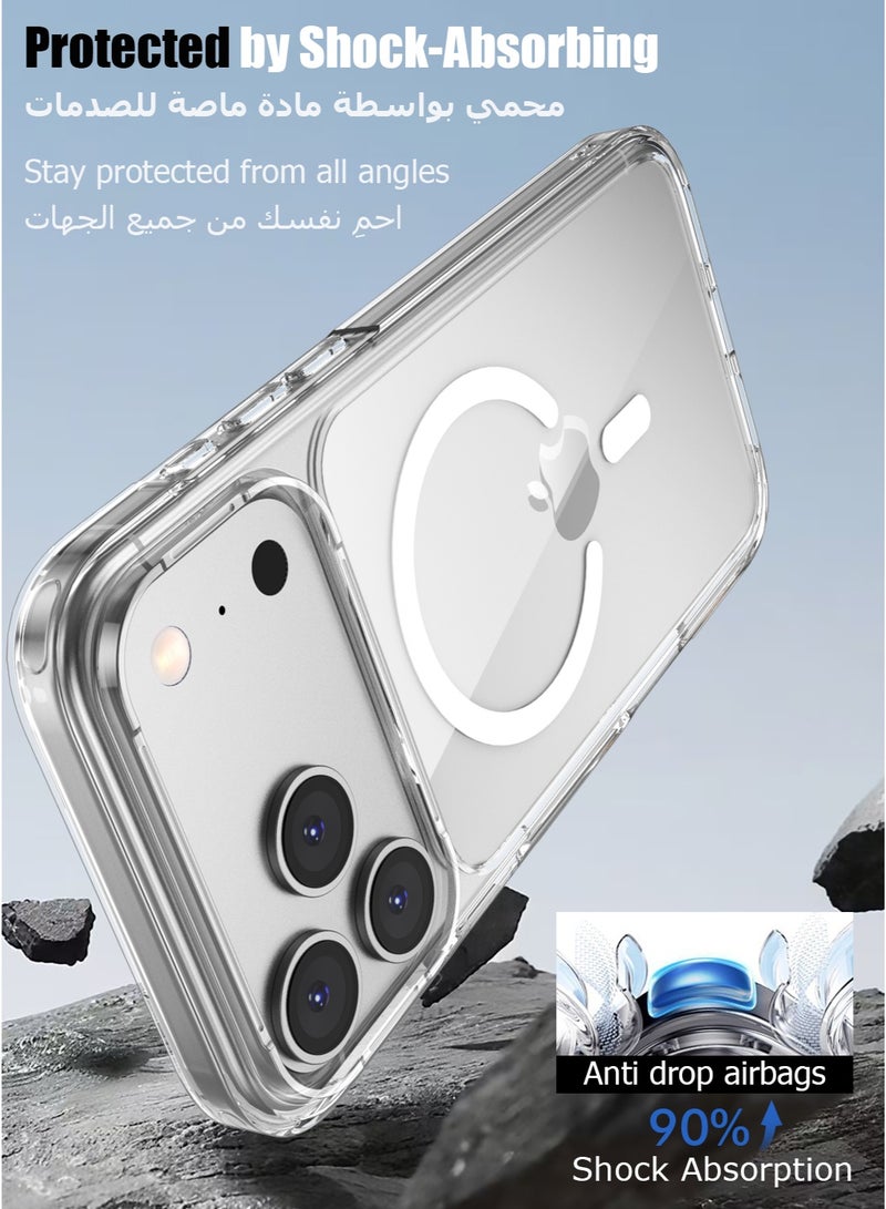 CLPURE 3 in 1 Apple iPhone 18 Pro Max Protection Pack, Case Clear with Screen Protector & Camera Protector Compatible with Magsafe, Anti-Yellowing, Shockproof Slim Magnetic for iPhone 18 Pro Max Case Cover, Transparent - Image 5