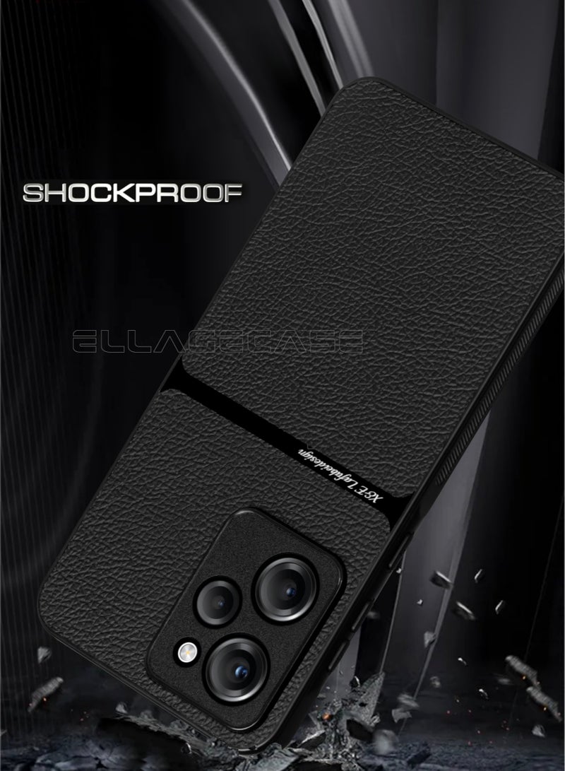 ELLAGECASE Business Class Case for Xiaomi Poco X5 Pro 5G, Ultra-Thin, Built-in Magnetic Plate, Wireless Charging, Shockproof, Full Camera Lens Protection - Image 2