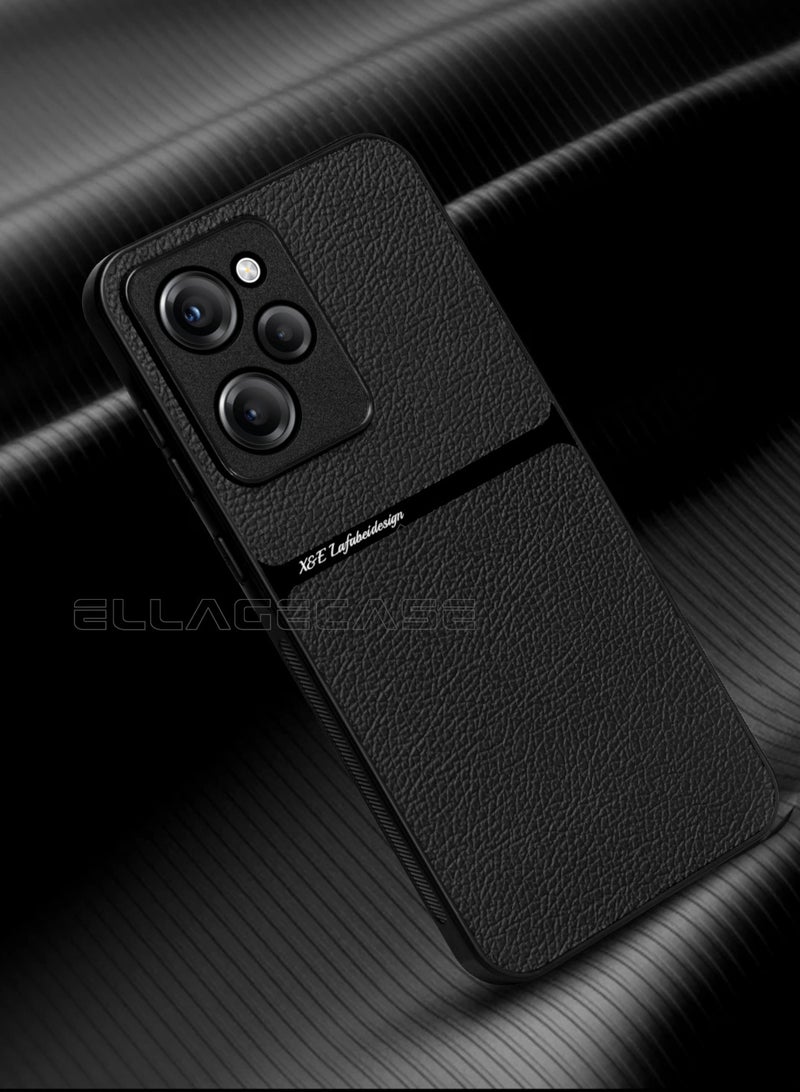 ELLAGECASE Business Class Case for Xiaomi Poco X5 Pro 5G, Ultra-Thin, Built-in Magnetic Plate, Wireless Charging, Shockproof, Full Camera Lens Protection - Image 4