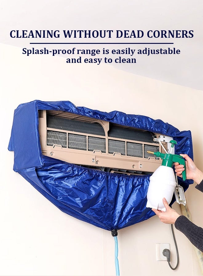 Split Air Conditioner Cleaning Cover, Air Waterproof Cover Bag, Ac Cleaning Kit, Wall Mounted AC Service Bag Large Size for 2P-3P, Dust Washing Waterproof Bag with Hose and spray bottle - Image 1