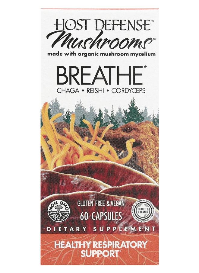 Host Defense Host Defense Mushrooms Breathe 60 Capsules 