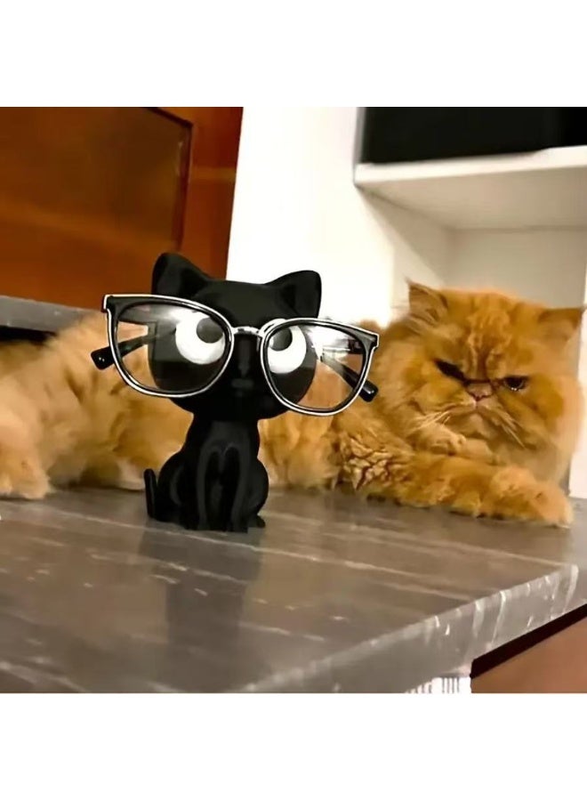 Cat-Shaped Glasses Holder Stand – Cute Eyeglass Display Rack for Desk, Home & Store Decoration - Image 3