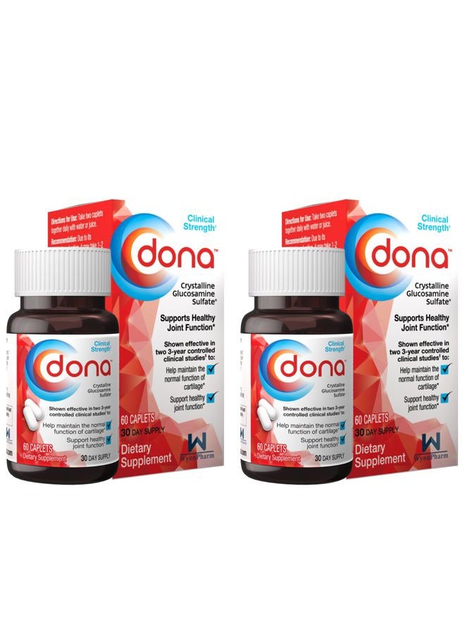 DONA Crystalline Glucosamine Sulfate 60 caplets (2 Pack) - Image 1