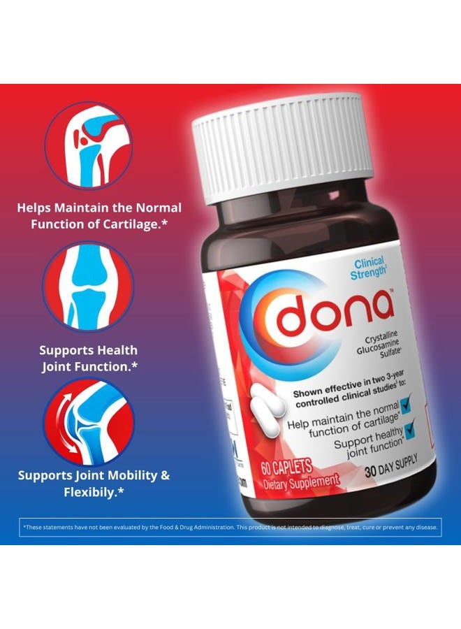 DONA Crystalline Glucosamine Sulfate 60 caplets (2 Pack) - Image 3