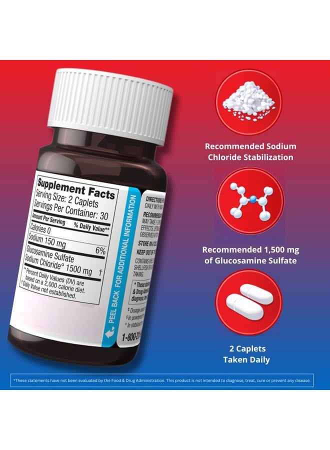 DONA Crystalline Glucosamine Sulfate 60 caplets (2 Pack) - Image 4