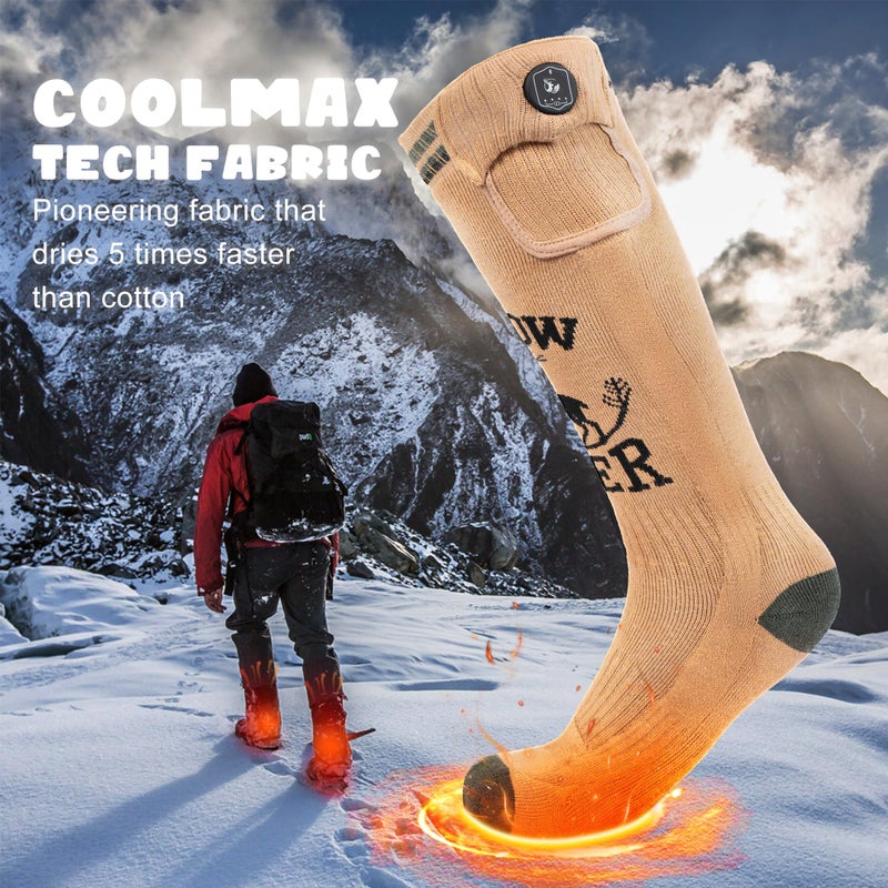 SNOW DEER Hunting Heated Socks with App Control for Men Women, Rechargeable Electric Heating Warm Sock for Motorcycle Hunting Ski Hiking Cold Winter Work Washable - Image 5
