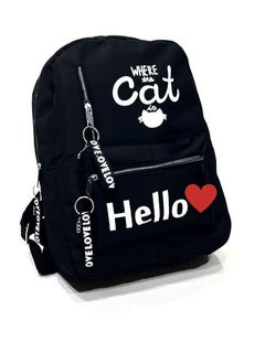 Brand Stores Casual Trendy Backpack For Girls - Black  - Image 1