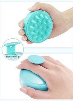 Heeta Hair Shampoo Brush, Scalp Care Hair Brush with Soft Silicone Scalp Massager (Green)  - Image 2