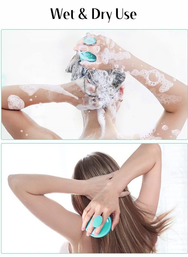 Heeta Hair Shampoo Brush, Scalp Care Hair Brush with Soft Silicone Scalp Massager (Green) - Image 5