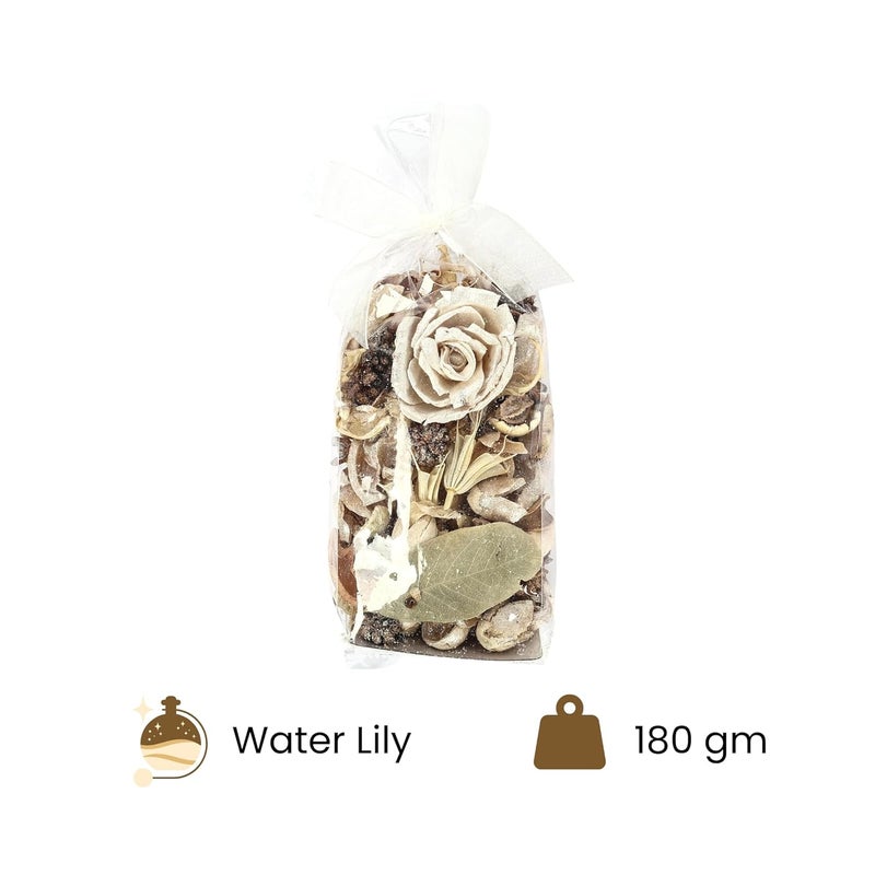 NATRIEL 180 Scented Potpourri Pouch Dried Leaves and Flowers for Natural Dcor Mood Enhancement Water Lily  - Image 5