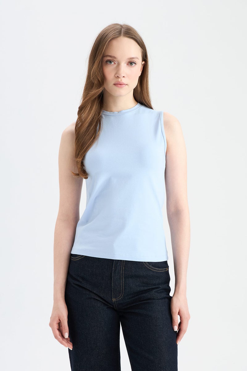 DeFacto Woman Regular Fit Crew Neck Short Sleeve Tunic - Image 4