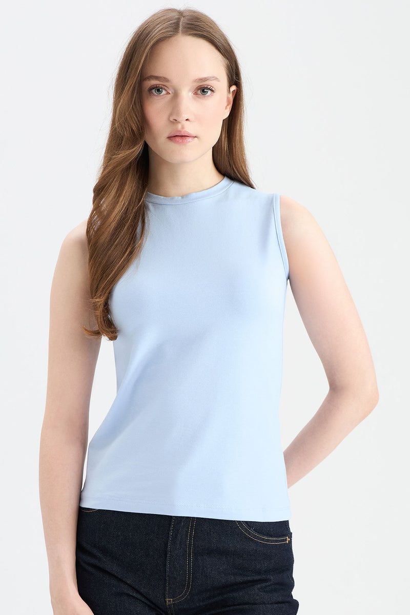 DeFacto Woman Regular Fit Crew Neck Short Sleeve Tunic - Image 1