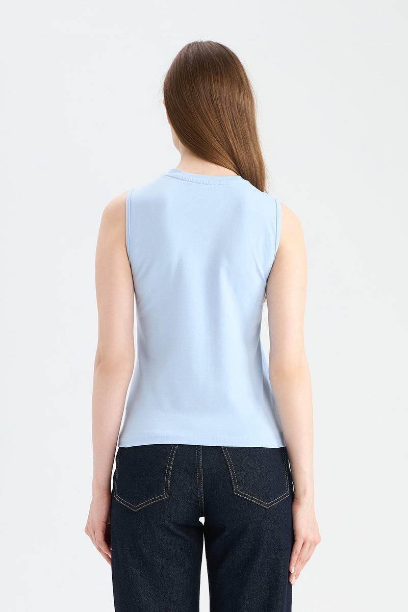 DeFacto Woman Regular Fit Crew Neck Short Sleeve Tunic - Image 5