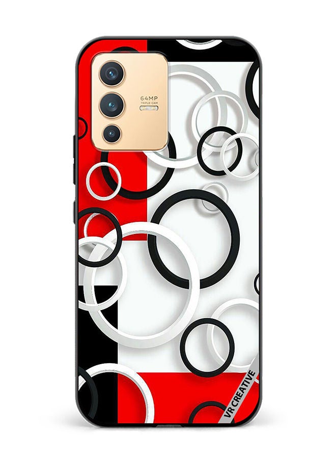 VR CREATIVE Protective Case Cover For Vivo V23 5G Colorful Circle Design  Multicolour - Image 1