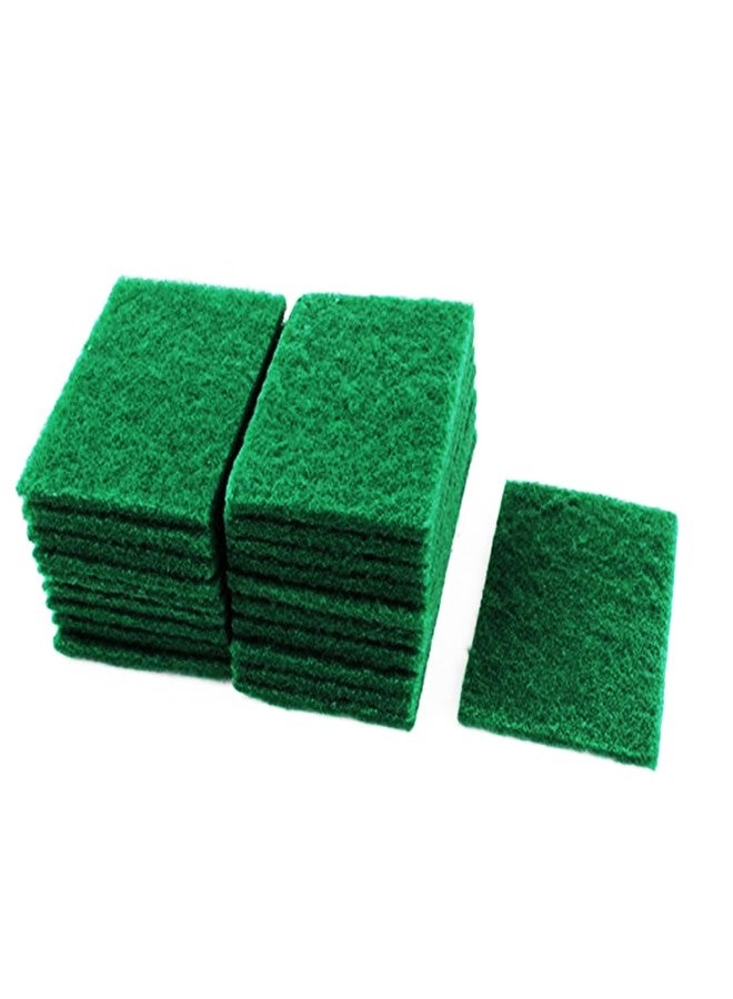 Hanumex® Home Kitchen Bowl & Dish Wash Clean Scrub Sponge Cleaning Pads - Green, Pack of 10 - Image 1