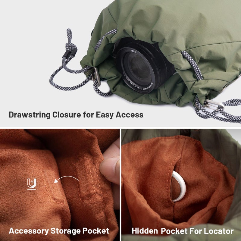 PGYTECH OneGo Drawstring Small Camera Bag, Soft Cute Camera Pouch Handbag compatible with Mirrorless Cameras/Nikon/Canon/Sony/Fuji Camera Case - Image 5