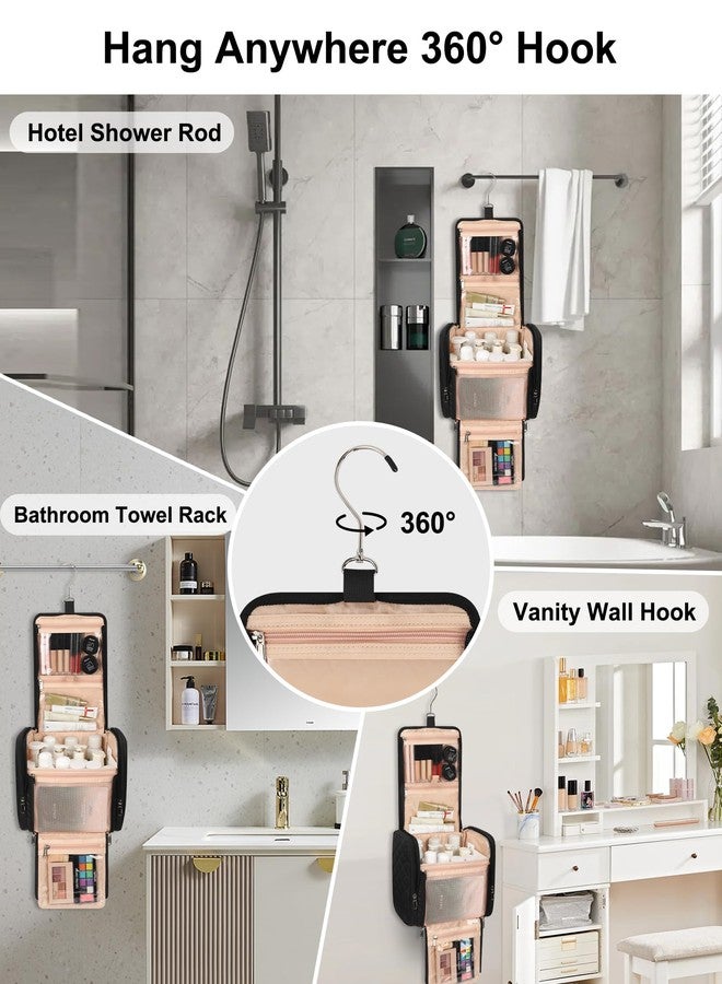 TANTO Hanging Toiletry Bag for Women, Travel Toiletry Bag Standing Toiletry Organizer with Hook Large Makeup Cosmetic Bag Portable Hanging Toiletry Organizer Bags for Full-Size Toiletries, Accessories - Image 3