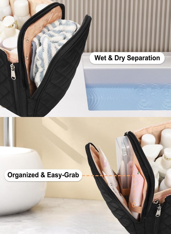 TANTO Hanging Toiletry Bag for Women, Travel Toiletry Bag Standing Toiletry Organizer with Hook Large Makeup Cosmetic Bag Portable Hanging Toiletry Organizer Bags for Full-Size Toiletries, Accessories - Image 4