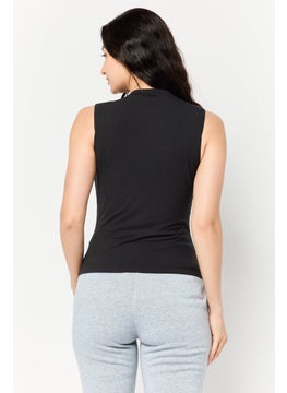 Reebok Women Sportswear Fit Embroidered Logo Sleeveless Outdoor Top, Black  - Image 4