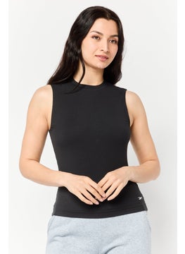 Reebok Women Sportswear Fit Embroidered Logo Sleeveless Outdoor Top, Black  - Image 1