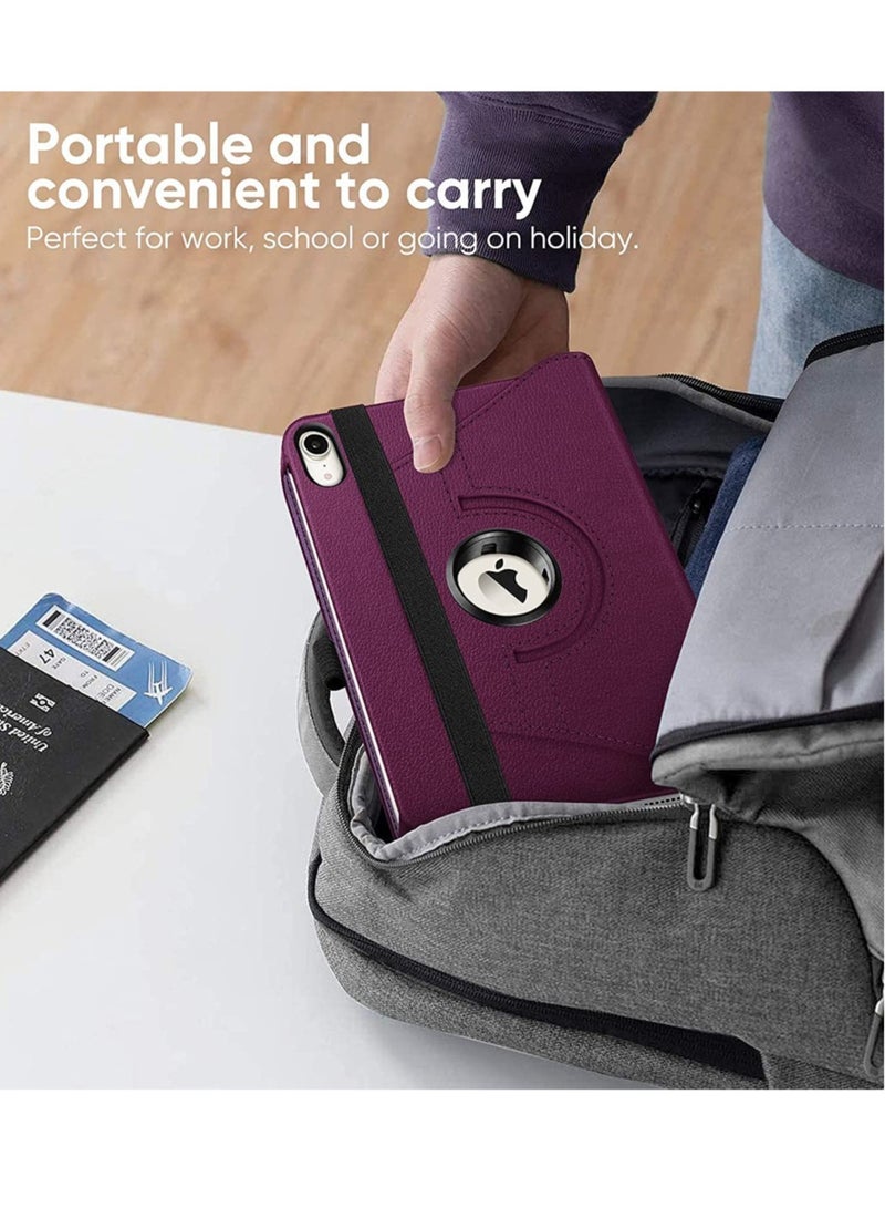 ELTRAZONE Rotating Case for iPad Mini 6 (6th Generation 8.3 Inch) - 360 Degree Swiveling Stand Protective Back Cover, Auto Wake/Sleep Feature for iPad Mini 6 2021 Model (Purple) - Image 4