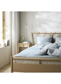 ماركة غير محددة واقي مرتبة، بيج/أزرق، 180×200 سم  - Image 2