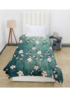 PRINDA PRINDA Presents Luxurious FlannelWarm Velvet Single Size60X90 Inch Flat Single BedsheetThrow Blanket without Pillow Covers Colour Green  - Image 4
