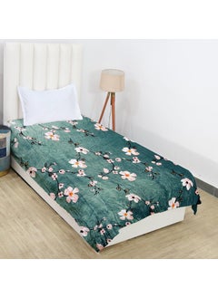 PRINDA PRINDA Presents Luxurious FlannelWarm Velvet Single Size60X90 Inch Flat Single BedsheetThrow Blanket without Pillow Covers Colour Green  - Image 5