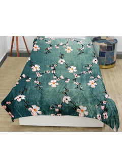 PRINDA PRINDA Presents Luxurious FlannelWarm Velvet Single Size60X90 Inch Flat Single BedsheetThrow Blanket without Pillow Covers Colour Green  - Image 3