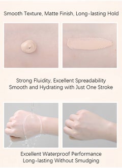 ZHENXIU BB Cream, Moist the Skin BB Cream, Nourishing Lightweight Waterproof BB Cream, Natural Foundation, Full Coverage Matte Concealer 30G  - Image 5