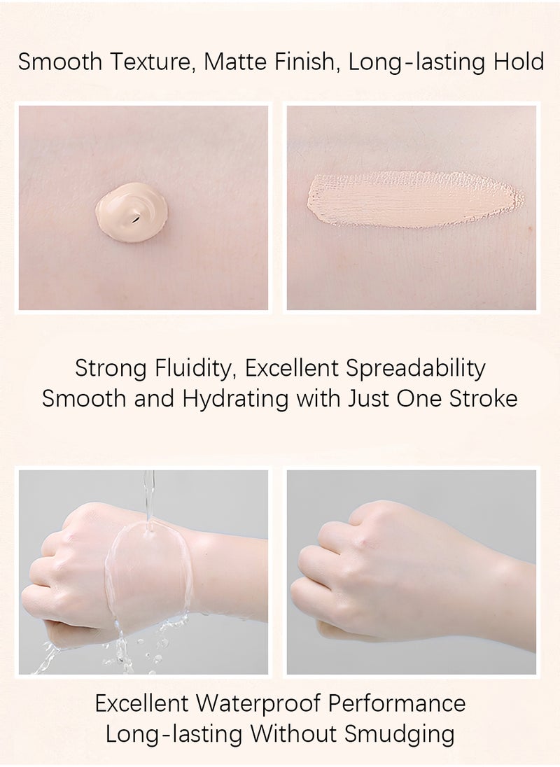 ZHENXIU - BB Cream, Moist the Skin BB Cream, Nourishing Lightweight Waterproof BB Cream, Natural Foundation, Full Coverage Matte Concealer 30G - Image 1