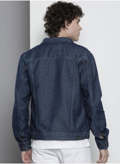 The Indian Garage Co Men Slim Fit Solid Denim Trucker Jackets  - Image 2