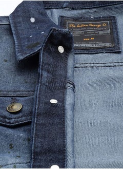 The Indian Garage Co Men Slim Fit Solid Denim Trucker Jackets  - Image 4