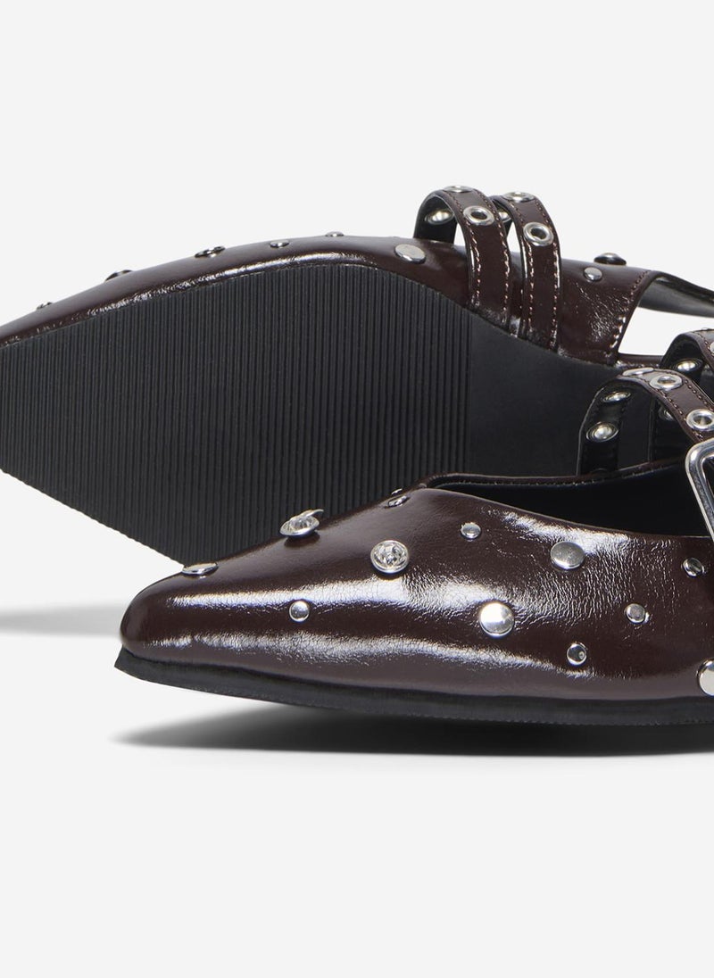ONLY Women's ONLAURA-5 PU Slingback Buckle Ballerina Flat - Image 5