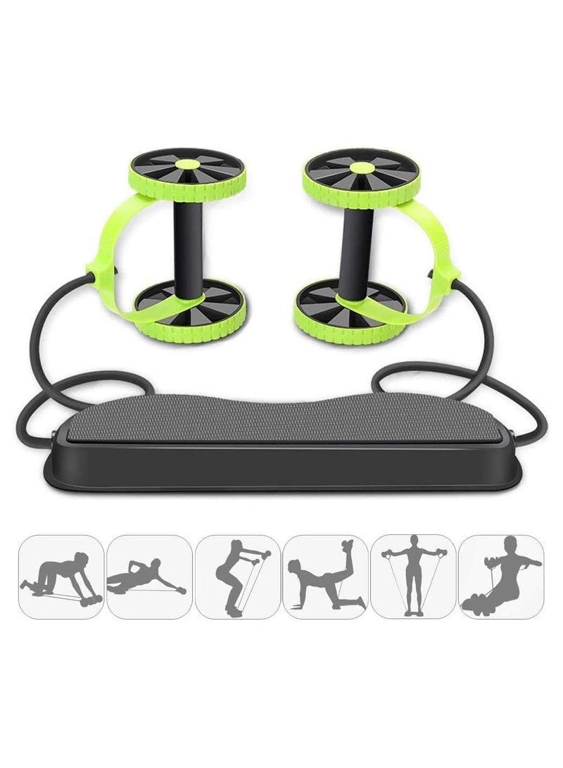 بونكا معدات تمرين عضلات البطن متعددة الوظائف - معدات تمرين العضلات لممارسة تمارين البطن الاساسية للرجال والنساء في المنزل لون اخضر من بونكا - Image 1