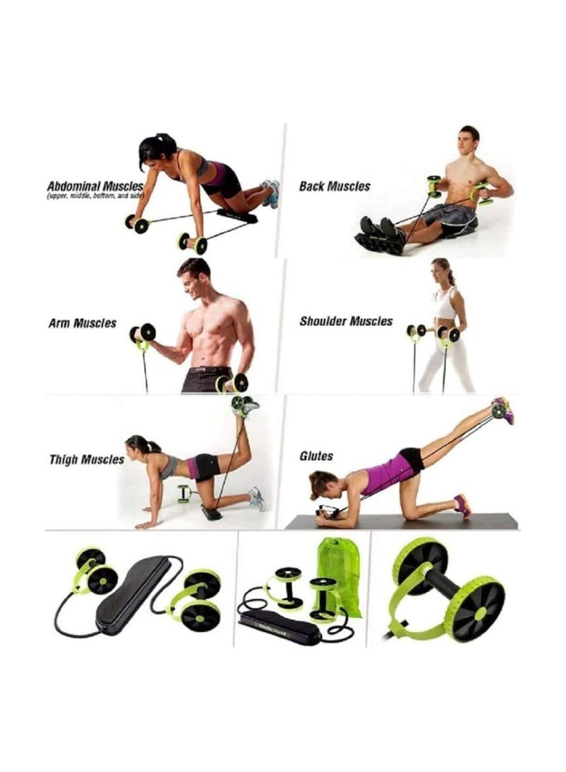 بونكا معدات تمرين عضلات البطن متعددة الوظائف - معدات تمرين العضلات لممارسة تمارين البطن الاساسية للرجال والنساء في المنزل لون اخضر من بونكا - Image 5