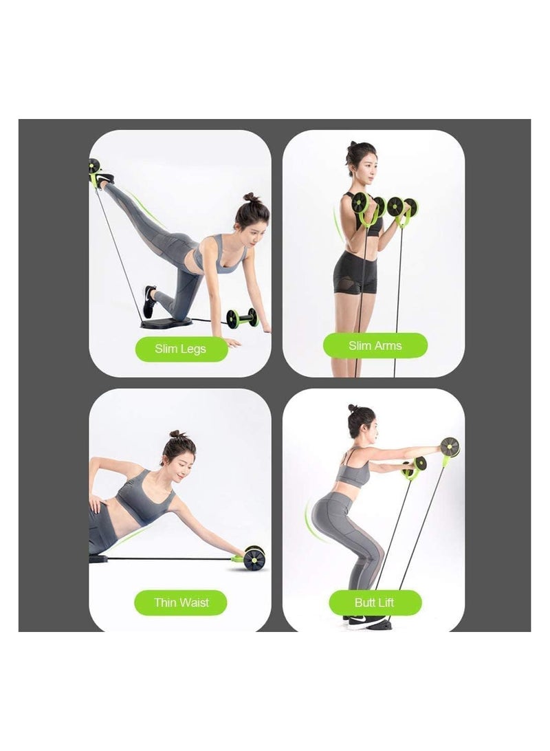 بونكا معدات تمرين عضلات البطن متعددة الوظائف - معدات تمرين العضلات لممارسة تمارين البطن الاساسية للرجال والنساء في المنزل لون اخضر من بونكا - Image 2