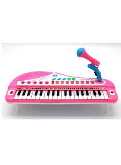 EASY FUTURE EASY FUTURE 37Key Toy Keyboard Piano Electronic and Battery Piano Musical Instrument Child Kids Musical Toys Including Microphone NOQM3758 pink Pink  - Image 2