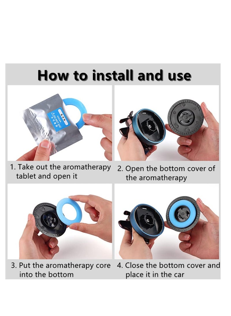 SOLARAE Car Air Freshener Solar Energy Rotating Helicopter Car Aromatherapy Diffuser Car Fragrance New Car Scent Car Freshener Car Perfume Interior Decoration Accessories - Image 4